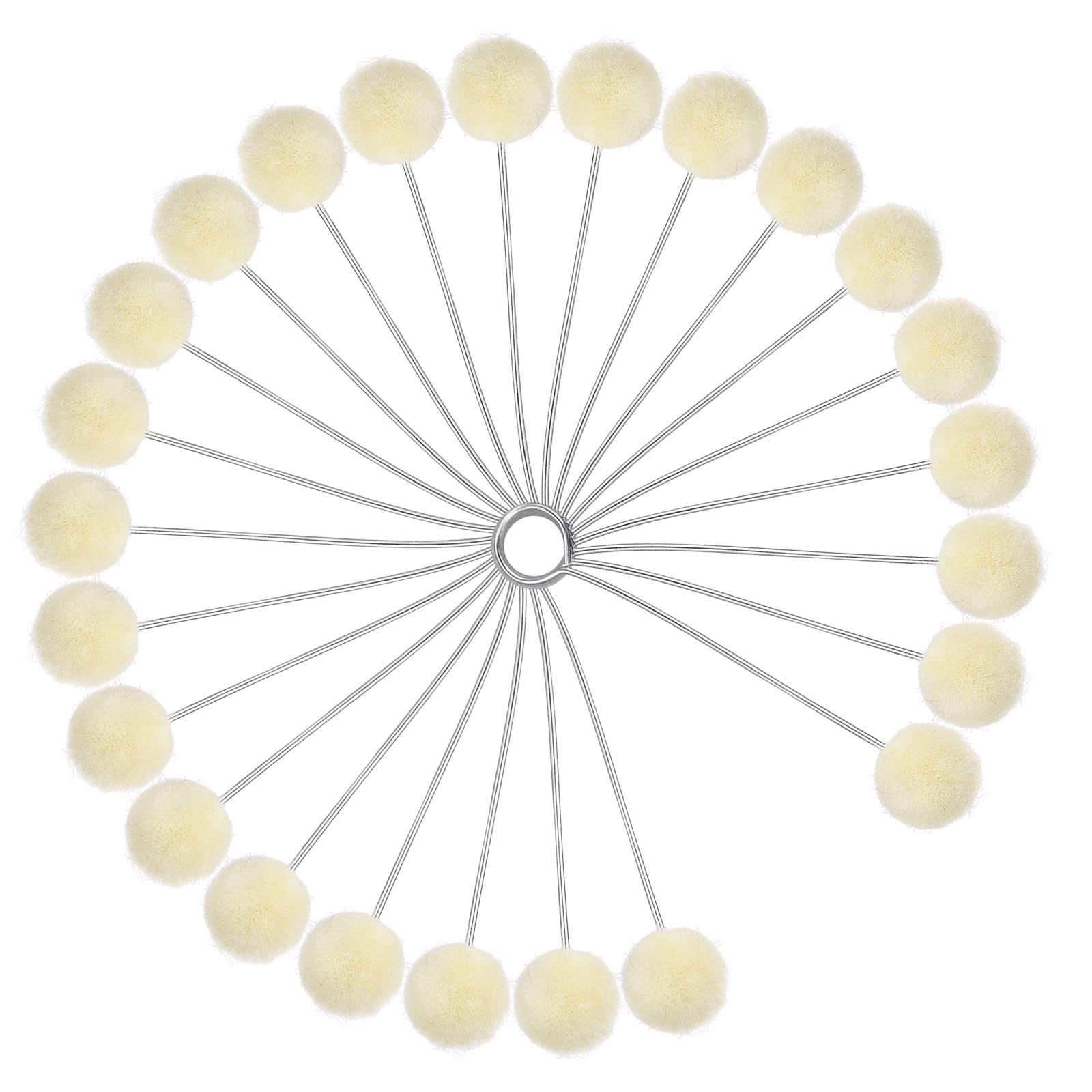 CoCud Wool Daubers, 0.8" x 4.9" (Dia x L), Wool Looped End Wool Daubers Ball Brush Leather Dye Tool - (Applications: for Dying, Crafting, DIY Projects), 50-Pieces