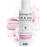 Heritage Park Silk &amp; Wool Delicates Detergent - Spring Magnolia - 4 fl oz | EWG Verified &amp; EPA Safer Choice - Enzyme-Free Liquid Detergent - Hypoallergenic, Dermatologist Tested, Gentle on Silk &amp; Wool