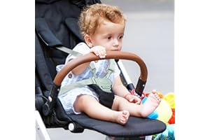 XQIGI High Chair Straps, Replacement 5 Point Harness Straps for Baby High Chair, Harness Belt for Stroller High Chair Pushchair, Safety and Comfort Material (Grey Button)