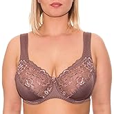 Underwire Full Coverage Bra Plus Size Bras for Women Wide Strap Unlined Cups Support Panels