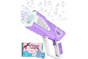 Boerfmo Purple Bubble Gun Machine with LED Light - Valentines Day Gifts for Girls/Women - Girl Toys for Age 3-12 - Party Favors Birthday Gifts for 3 Year Old Over