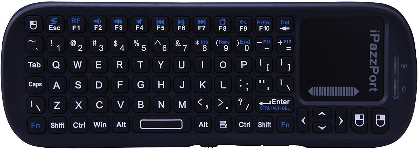 The Original iPazzPort 2.4Ghz RF Mini Wireless Keyboard, uses AAA Batteries, No Backlight 6.5" x 2.5" (New 2018 Model)
