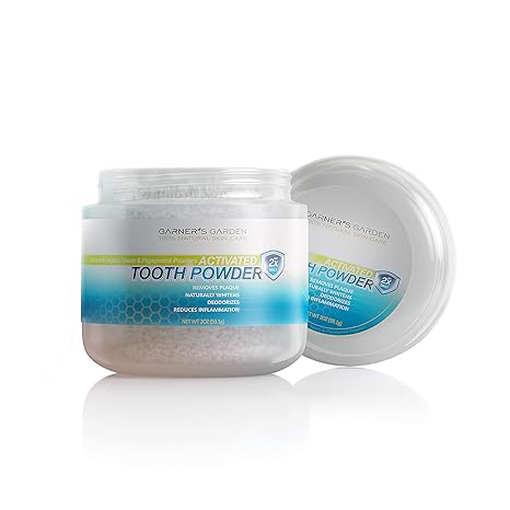 Garner27s Garden 2 Oz Garner S Garden Activated Tooth Powder 2 Oz Flouride Free Remineralizes Removes Plaque Naturally Whitens Deodorizes Reduces Inflammation Amazon In Health Personal Care