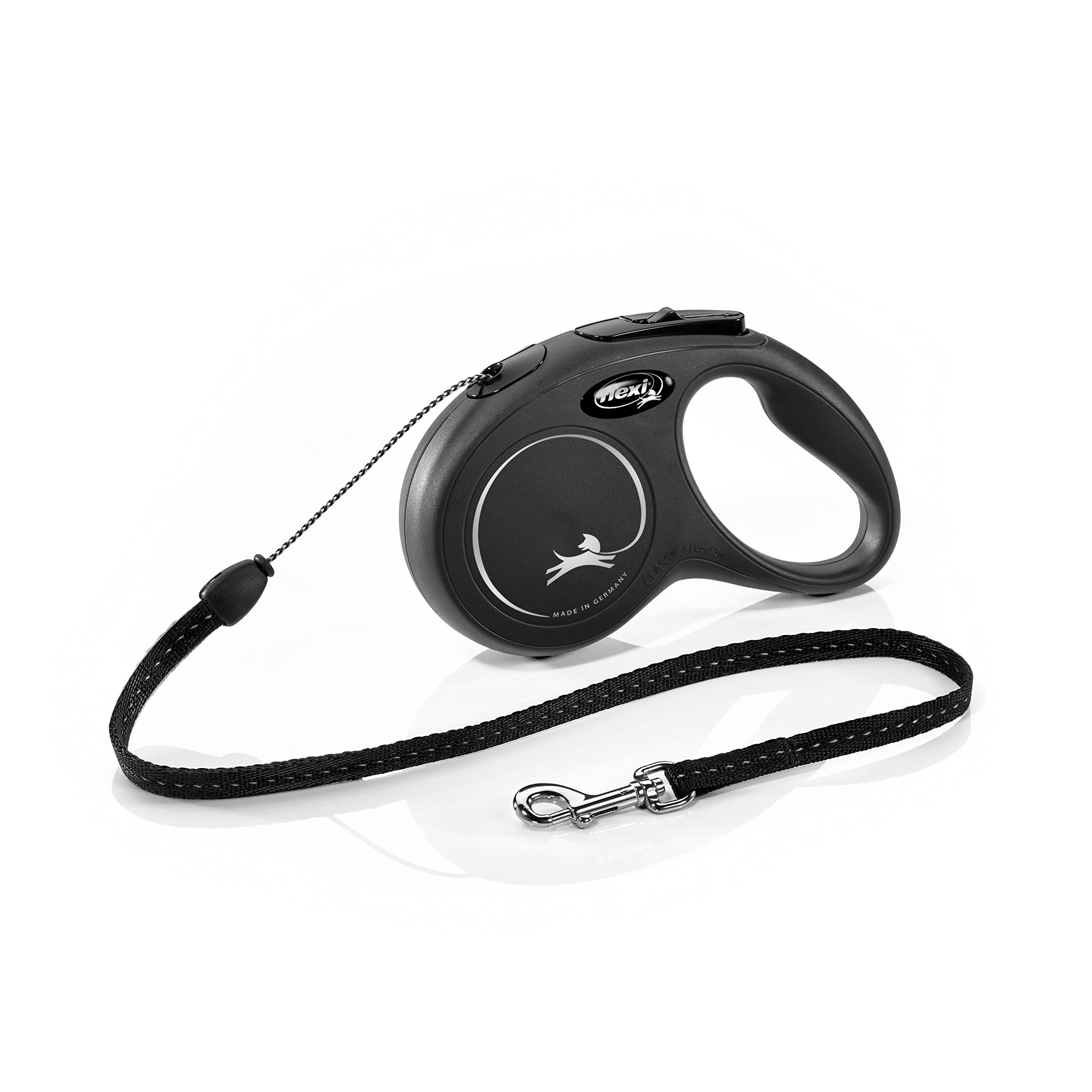 flexi New Classic Cord Black Retractable Dog LeadSmall 12kg - 5m (16ft) โ image 1