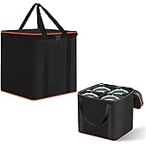 Mini Fuel Cylinder Storage Bag,for 4-Pack Refillable 1LB Empty Propane Cylinder Tank Cover,Gas Tank Protective bag,600D Oxford Fabric,Mini Tank Accessories,for Outdoor Camping,Cooking,Travel, Picnic