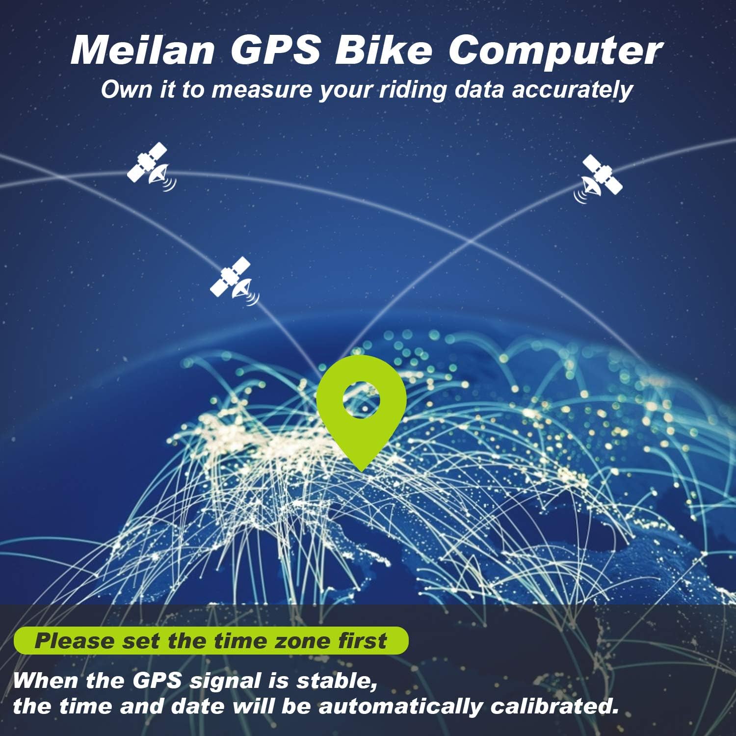 MEILAN M3 Mini GPS Bike Computer, Wireless Bike Odometer and Speedometer Bicycle Computer IPX5 Waterproof Cycling Computer with LCD Display for Outdoor Men Women Teens Bikers : Sports & Outdoors