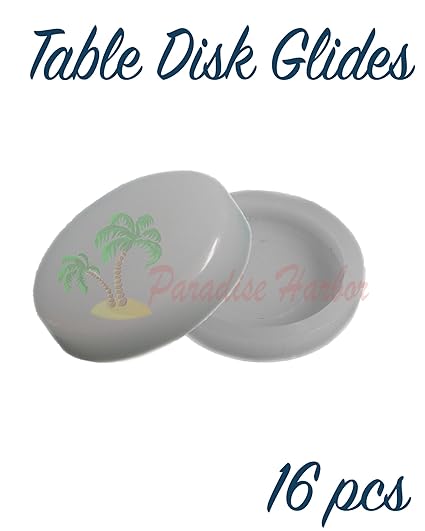 Paradise Harbor 16 Pieces Snap On Table Leg Cup Feet White