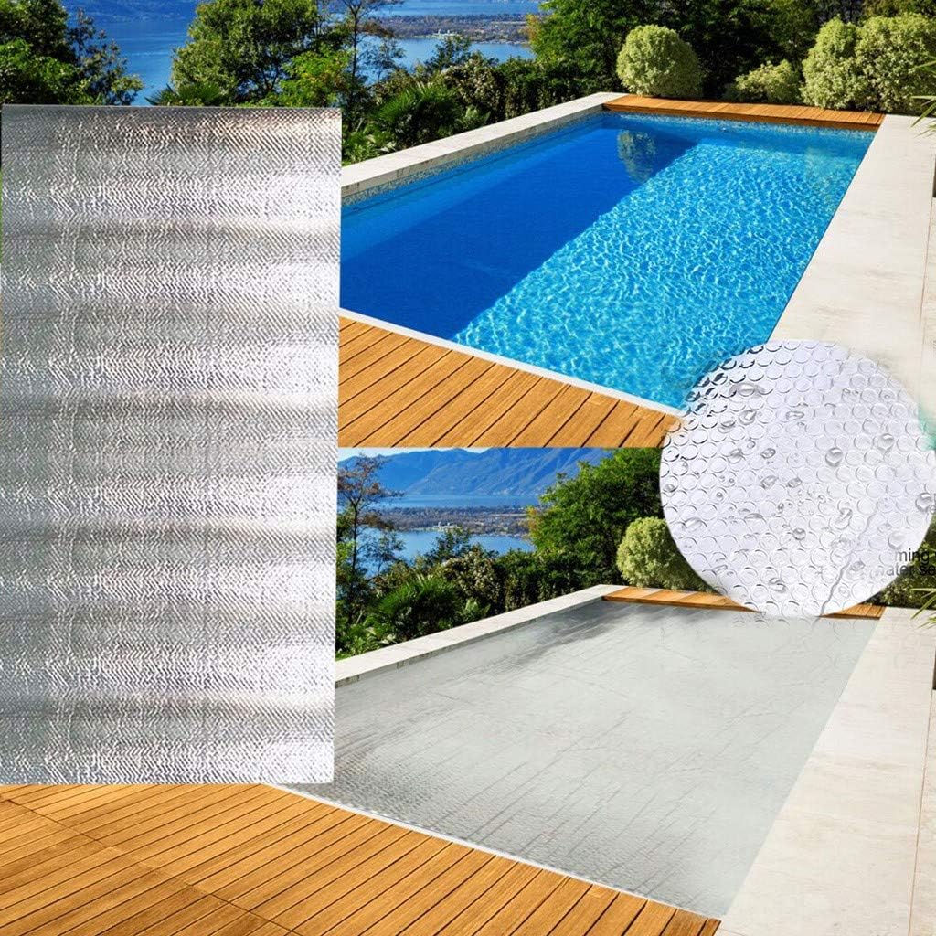 Poolabdeckplane Rechteckig,Pool Cover,Staubdichtes, Wasserdicht, Faltbar, Einfache Abdeckplane Solarplane Solarabdeckplane Rechteckig Poolabdeckung Für Pool,Outdoor Beach Summer Party (160X160CM)