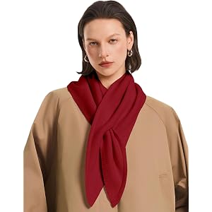 PULI Women's 100% Wool Triangle Scarf Winter Neck Warmer Gift Box | Pull-through Design Small Size Easy to Layer Under Any Co