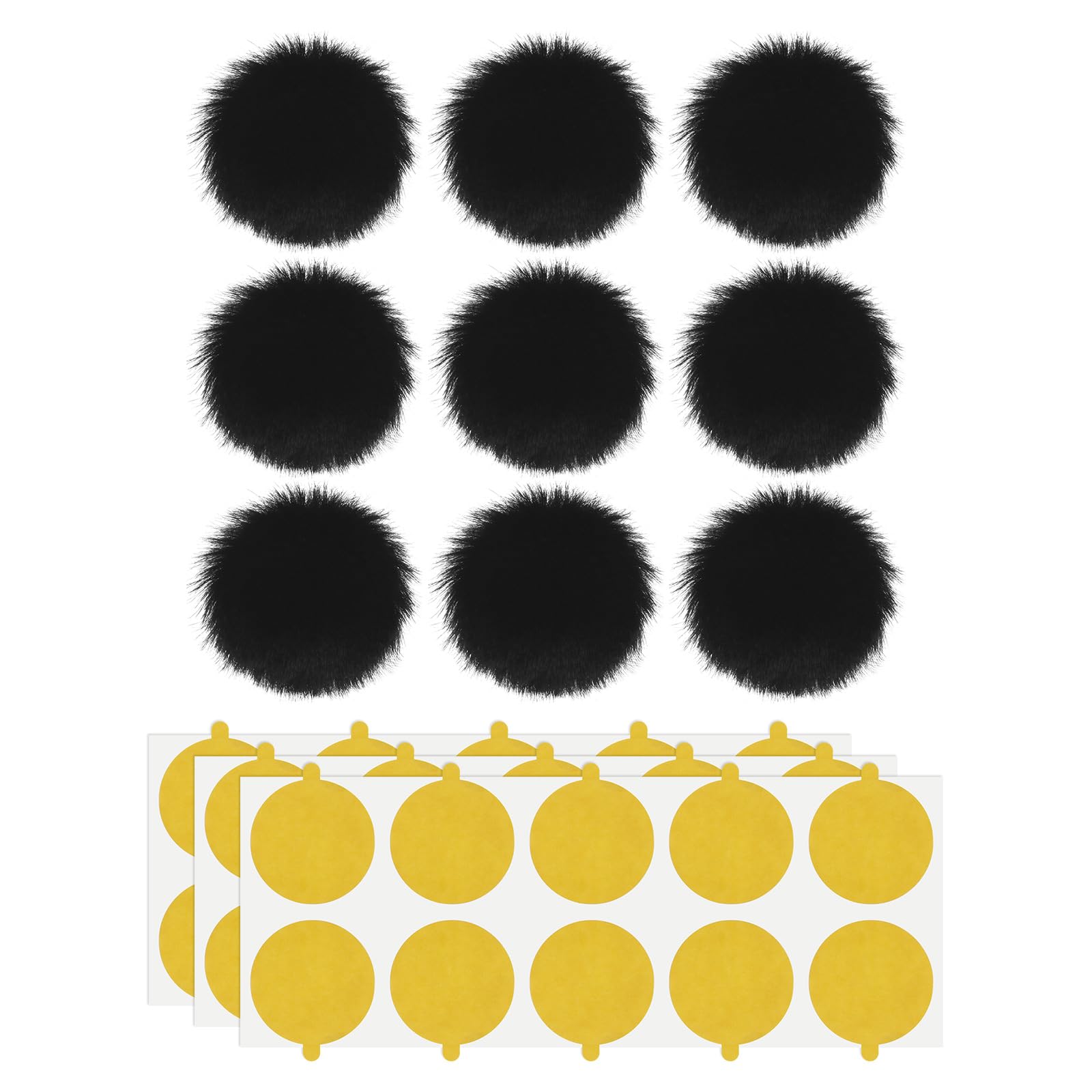 SG Store 9Pcs Lavalier/Lapel Microphones Mini Windshields with Double-sided Tape Microphone Windscreen Muff Accessories for Recorders Radio Translators