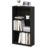 FURINNO Basic 3-Tier Bookcase/Bookshelf/Storage Shelves, Dark Espresso 9.25D x 21.73W x 39.5H in