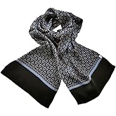 XUYUZUAU 100 Silk Scarf for Men Double Layer Fashion Neckerchief Office Casual Business Smooth All Seasons