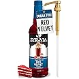Syruvia Sugar-Free Red Velvet Coffee Syrup - 25.4 fl oz Premium Coffee Flavoring Syrup - 0 Calorie- Kosher Coffee Syrups, Gluten Free, Perfect for Drinks, Soda, Shakes, and More With Pump