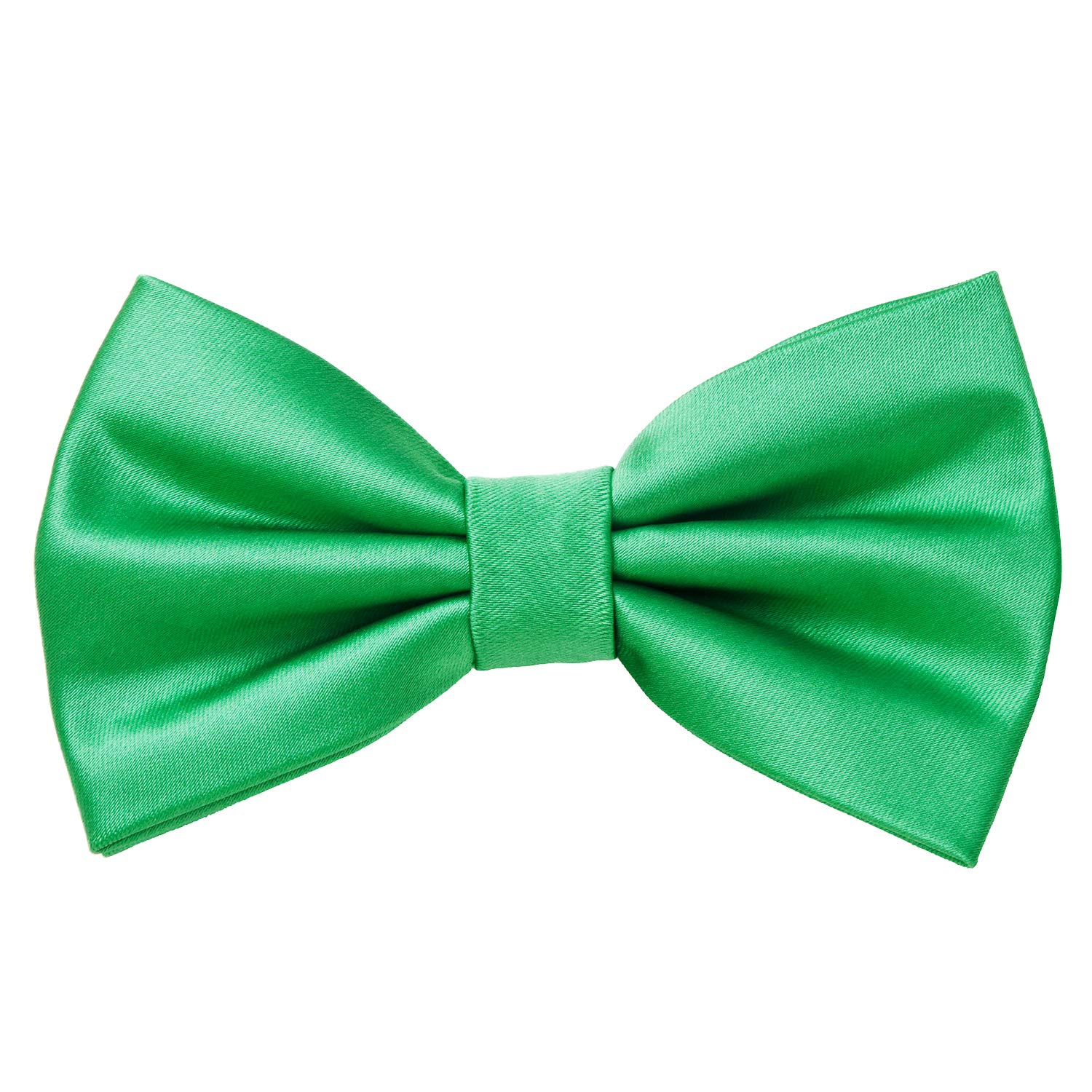 MASADA bow tie light-green - men's accessory in silk-look, continuously adjustable, handmade with hook closure - 12 x 6 cm