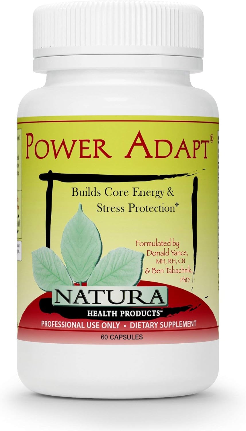 Natura Health Products - Power Adapt Energy and Stress Relief Supplement - Natural Herbal Extracts to Increase Stamina, Build Strength, and Promote Stress Protection - 60 Capsules: Health & Personal Care