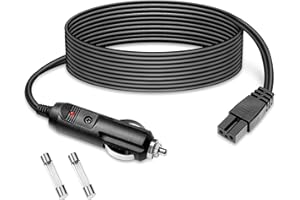 WFPOWER 12V Car Cooler Plug Power Cable for Mini Fridge, 3m / 9.8 ft Replacement Lead Cable for Igloo Cooler Box, Mobicool NF