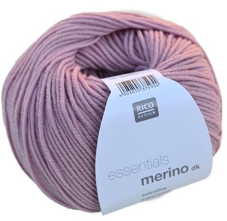 Merinowolle Babywolle Rico Merino dk Fb. 01 rose zum Stricken & Häkeln