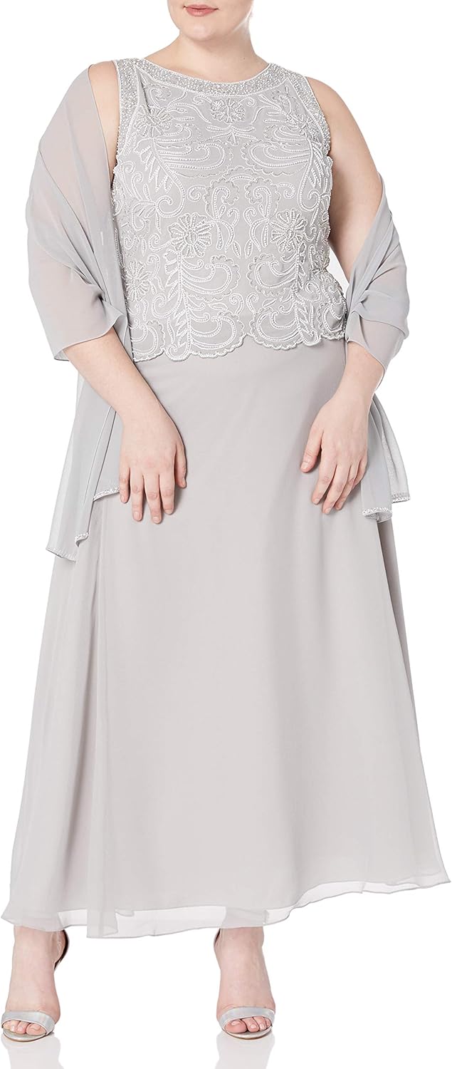 long gown with scarf