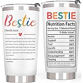 Breezy Valley Bestie Gifts for Women Best Friend Tumbler - Best Friends Valentines Day Gifts for Bestie, Best Friends Birthday Friendships BFF Gift for Women Her, Besties Coffee Tumbler, 20 oz