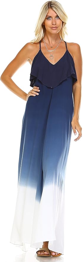 navy tie dye maxi dress
