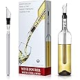 YouYah Wine Chiller Stick 3-in-1 Stainless Steel Wine Bottle Cooler Stick,Rapid Iceless Wine Chilling Rod with Aerator and Pourer,Wine Gift