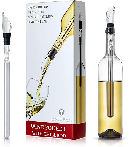 Refroidisseur De Verre à Vin Sans Pied – Garde Le Vin Frais Plus Longtemps, 10 Modes Lumière LED Colorée, Accessoire Cadeau Élégant (Bleu)