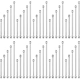 100Pcs Brass Bar Links for Jewelry Making, 5 Size Brass Bar Links Connector Earring Connectors 2-Hole Stick Strip Beads Necklace Bracelet Connectors