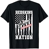 Caldwell Redskins Official High School Gear Unisex-Adults Kids Black Small Straight Short Sleeve Cotton Crew Neck T-Shirt