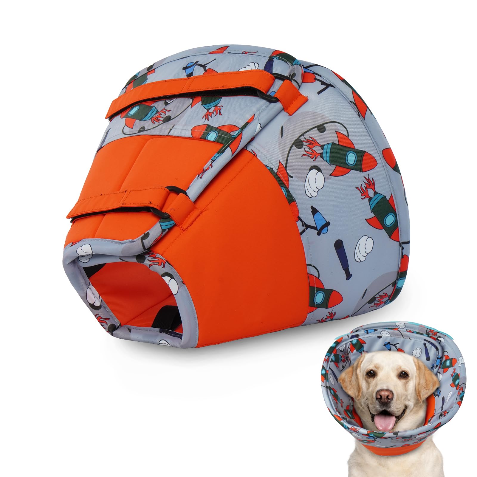 Hjumarayan Soft Dog Cone - Cones after Surgery Soft, Buster Collars for Dogs, Cone for Dogs Prevent Licking, Comfy Recovery Collars, Medical Neck Collar to Stop Licking Wound (Red M)