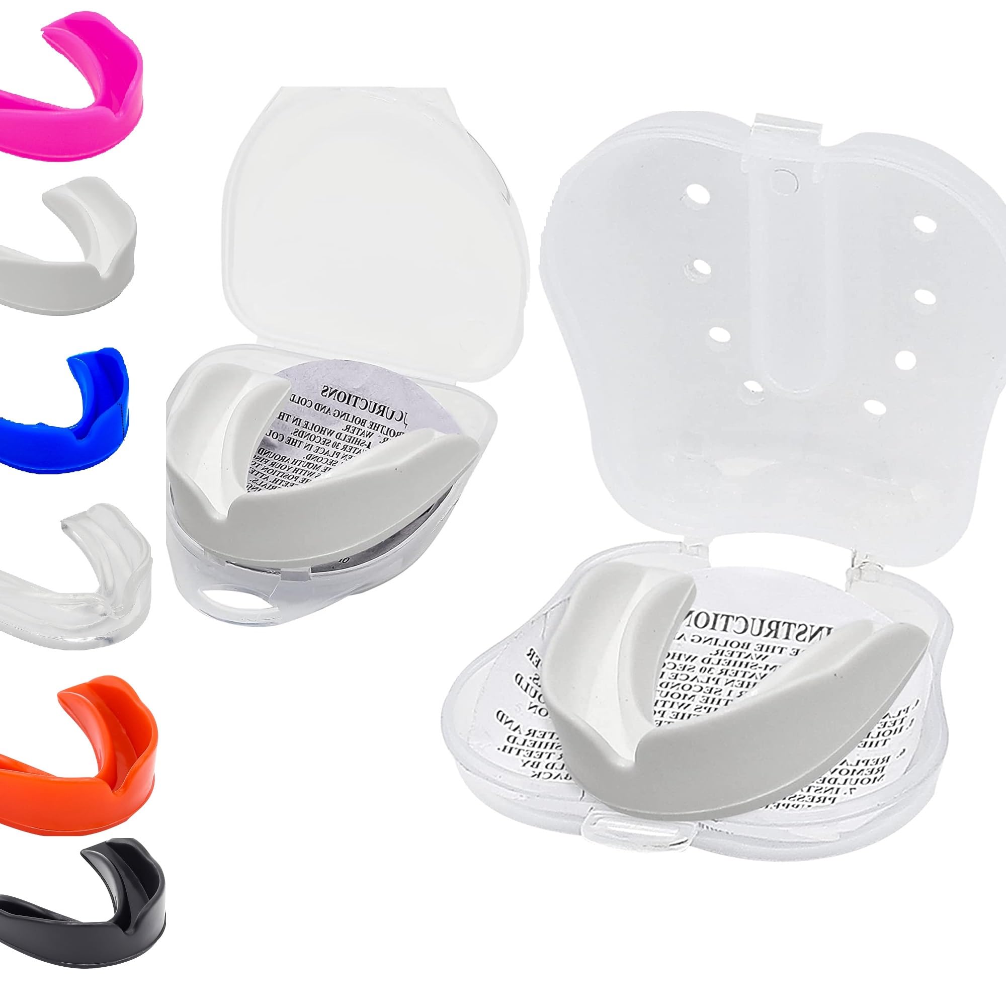 Mouthguard for Boxing Rugby Mougthguards Childern Junior Soft Kids Gumshield Sports Youth Football Rugby Soccer Hockey Muay Thai MMA Kickboxing Martial Arts Under Age Years 6-8 7 9 10 11 12 White