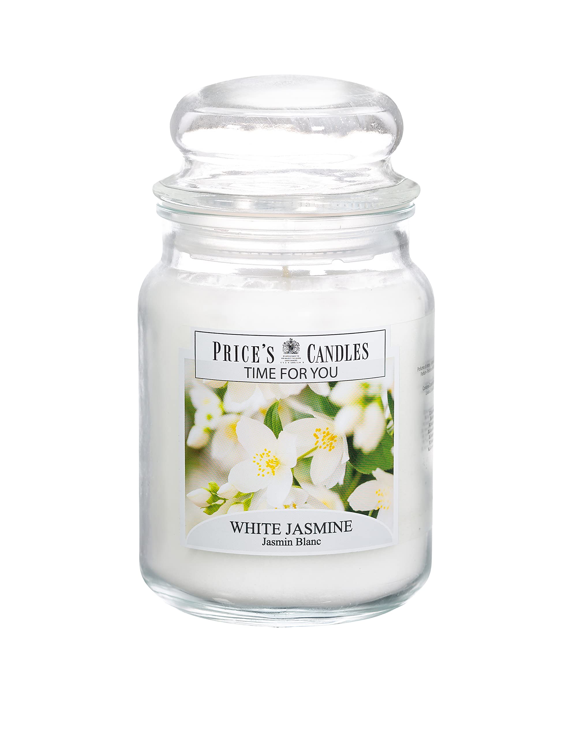 Price's - Time for You Large Jar Candle - Sweet, Delicious Fragrance - Long Lasting Scent - Up to 100 Hour Burn Time - Ideal for All Occasions, White