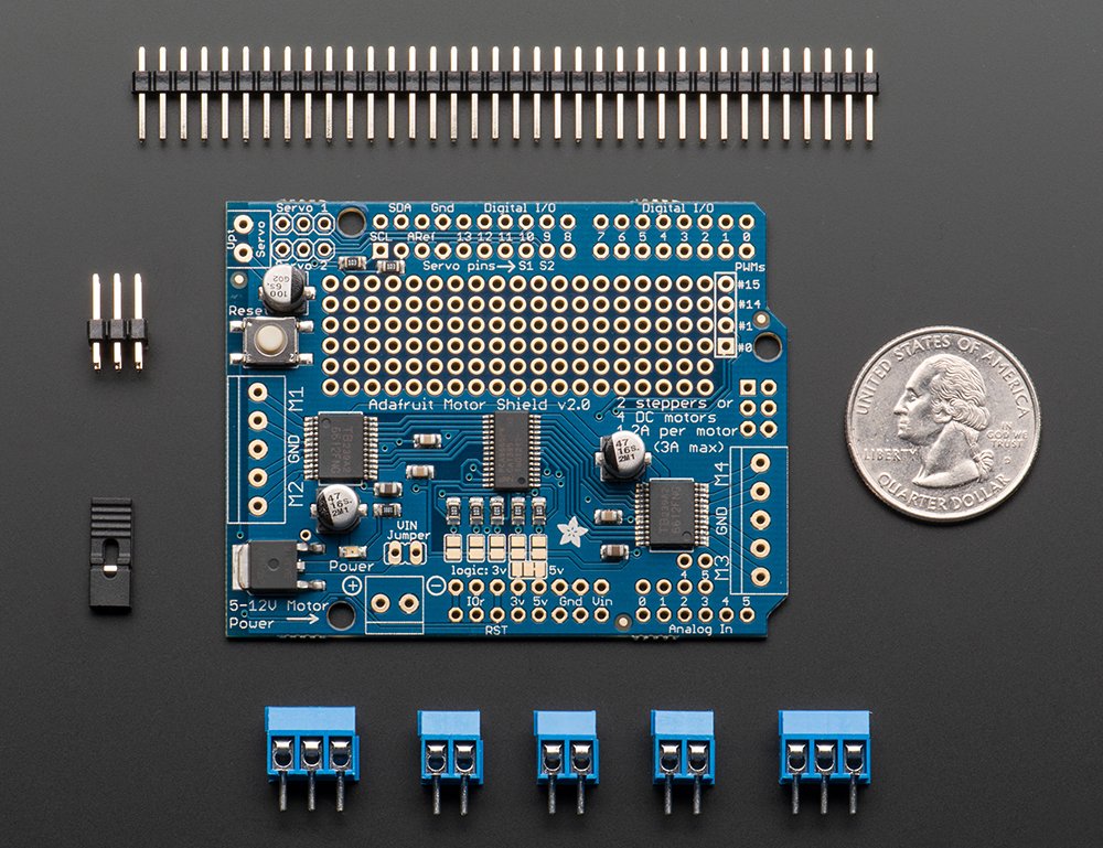 Adafruit MotorShield v2.3 (Assembly Kit) - Motor/Stepper/Servo Shield for Arduino