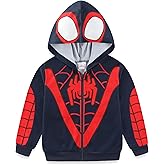 Marvel Iron Man Spider-Man Miles Morales Boys Zip Up Hoodie for Toddler and Big Kids