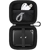 Lacdo Hard Drive Carrying Case for Crucial X9 Pro / X9 / X10 / X10 Pro SSD 1TB 2TB 4TB 6TB 8TB USB 3.2 Portable External Solid State Drives Shockproof Water Repellent Storage Travel Bag, Black