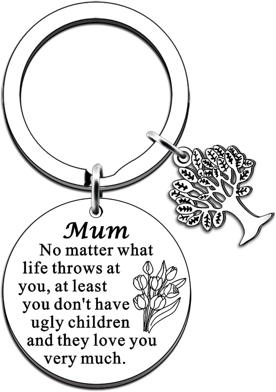 JMIMO Step Mum Gifts Step Mum Christmas Mother's Day Birthday Gifts, Silver