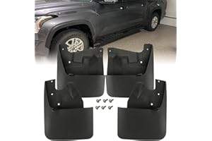 D-Lumina Mud Flaps Compatible with 2022 2023 2024 Toyota Tundra w/Hardware Kits - Heavy Duty All Weather Truck Splash Guards, Front & Rear Mudflaps, Mudguards, Black