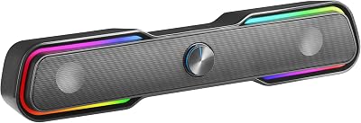 Barra de som para jogos mars msbx10w bluetooth 5.0 rgb