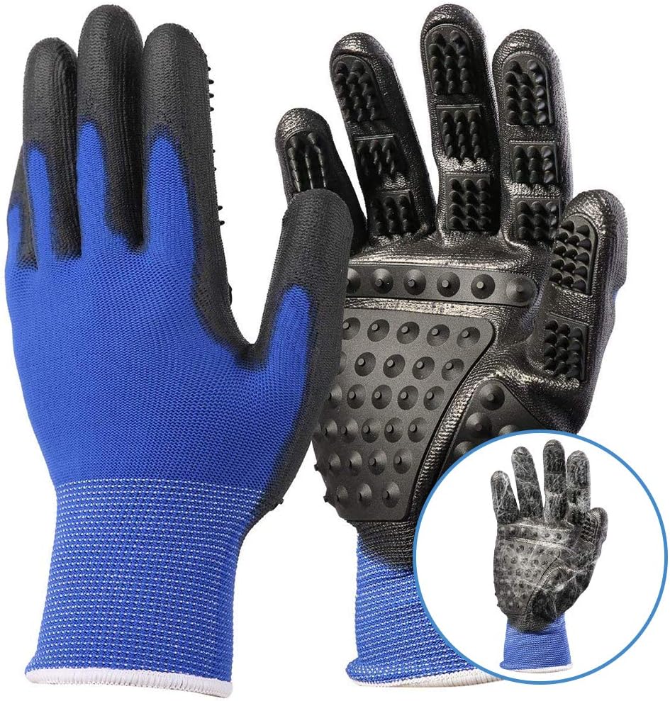 AYOUYA Professional Grooming Glove Brush Pet Massage Glove for Horses Dogs Cats Relaxing Grooming Pet Grooming Gloves Curry Comb Brush Care Changing Horses Dandy Brush