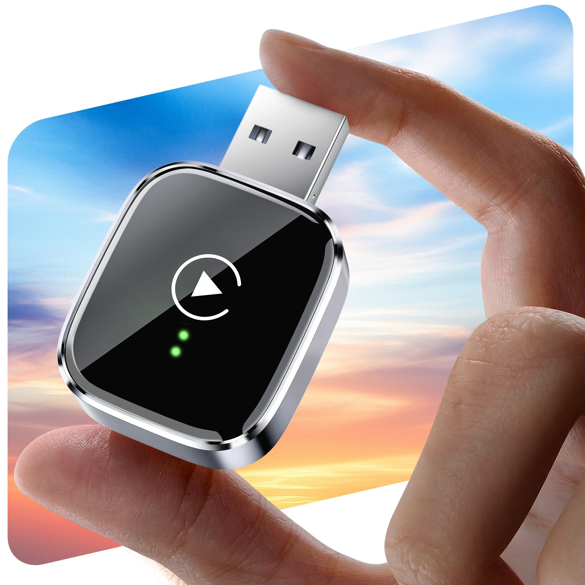 Photo 1 of Redlake Wireless CarPlay Adapter for iPhone 2025 Wireless Apple CarPlay Adapter Mini Size with Cable USB & USB-C/Type-C Plug and Play Stable Connection and No Delay