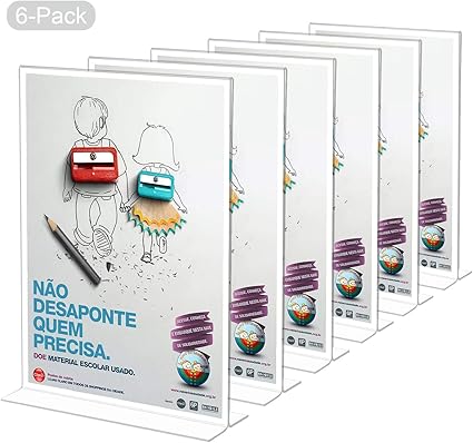 Dawoo Espositore Plexiglass Porta Brochure Da Tavolo A4 Set Da 6 Porta Menu A4 Da Banco Per Menu Listino Prezzi Fogli Tavolo Cornice Foto E Pubblicita Amazon It Cancelleria E Prodotti Per Ufficio