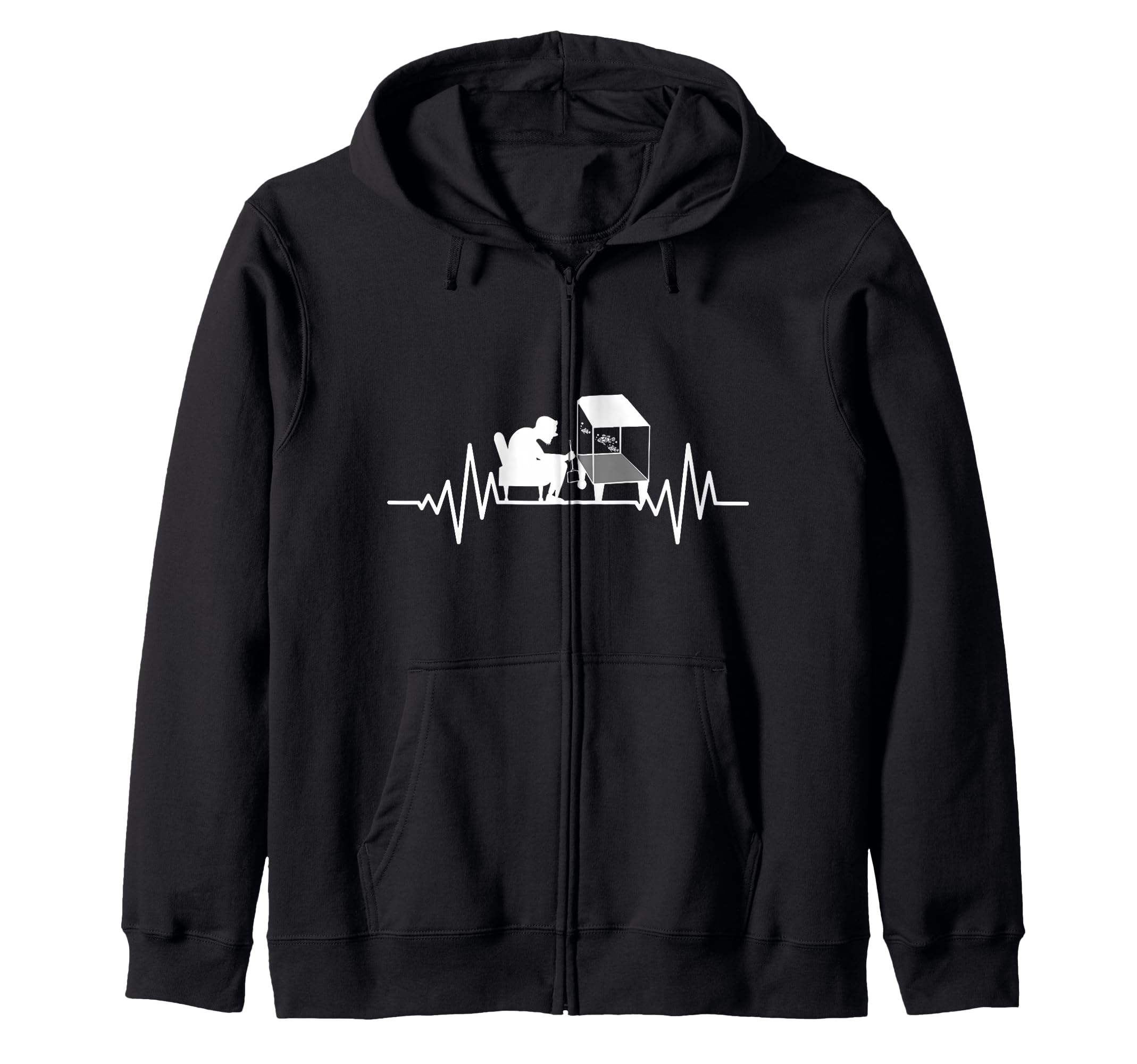 Aquariums fishes tank-fishes aquaristics Heartbeat aquariums Zip Hoodie
