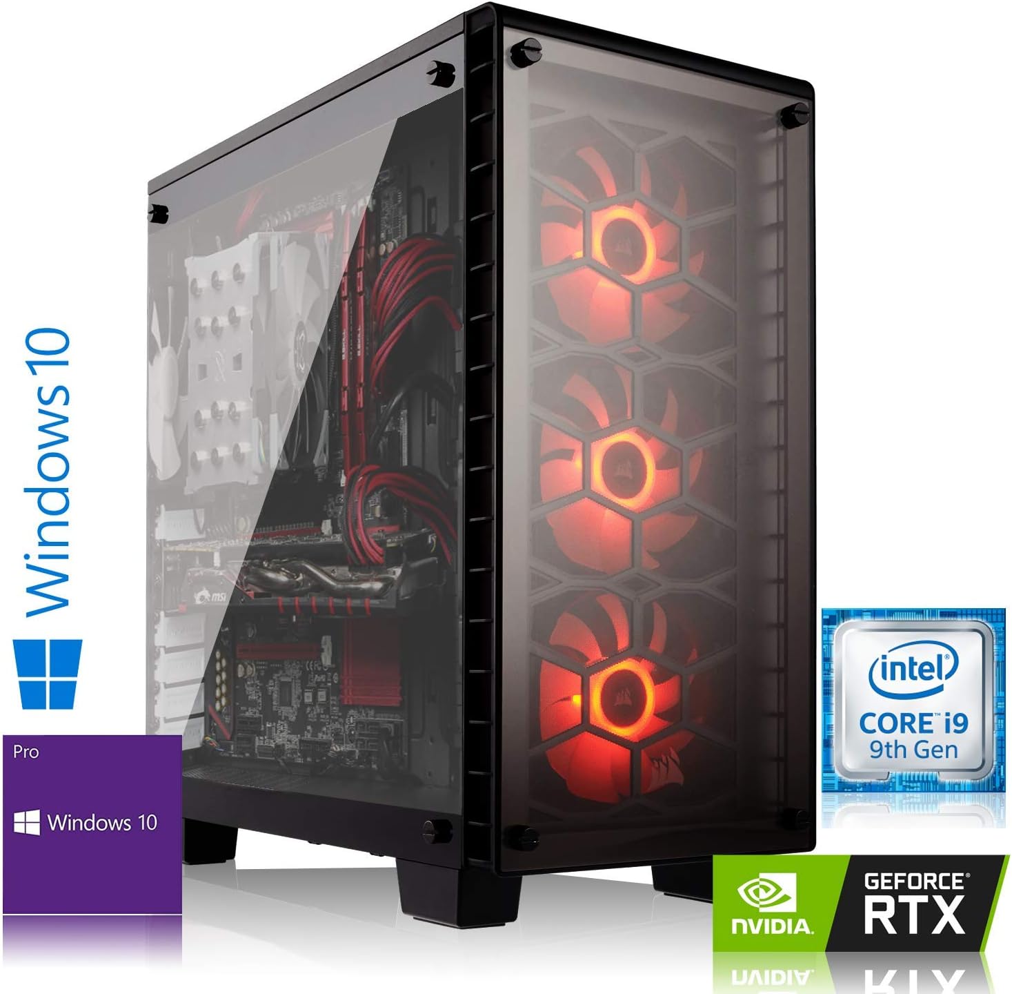 Memory PC High End Computer Intel i9-9900K 8X 3.70 GHz| RTX 2080 Ti 11GB 4K | Corsair Wasserkühlung + Netzteil | 64 GB DDR4 RAM | 1000 GB 970 EVO NVMe SSD + 4000 GB HDD Windows 10