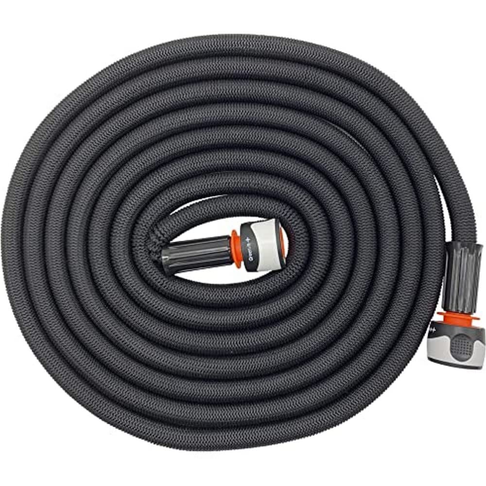 Green>it PLUS Home>it Flex3-30 m Flexible Plastic Tube Hose, colour: black