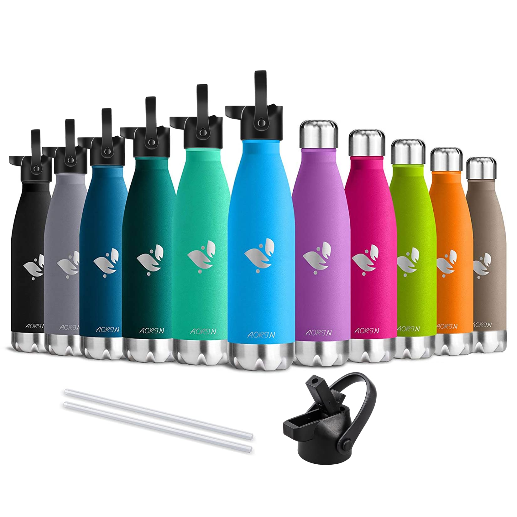 AORIN Vacuum Insulated Stainless Steel Water Bottle - 750ml - 24 hrs Cooling & 12 hrs Keep Warm - BPA Free - Mental Water Bottle for Work, Gym, Travel, Sports