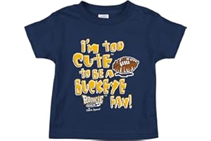Smack Apparel Michigan Football Fans. Too Cute (Anti-Ohio State) Navy Onesie or Toddler Tee (NB-5/6T)
