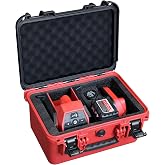 Case for Milwaukee M12 2475-20 Compact Inflator &ndash; Waterproof Hard Shell Air Pump Storage Box with Shockproof Foam, Fits Tool, Battery &amp; Charger &ndash; Dustproof Heavy-Duty Carry Case (Case Only)