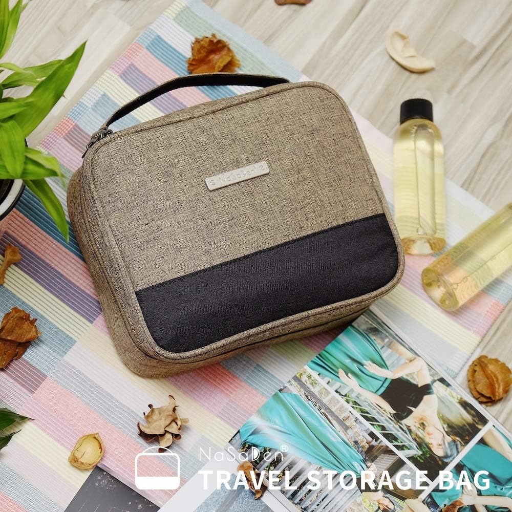 NaSaDen Premium Toiletry Bag - Packing Organizers, Fashion Waterproof Travel Toiletry Bag Cosmetic Bags Make Up Case Bathroom Shaving Organizer Kit with Great Compartments for Men Women Girls