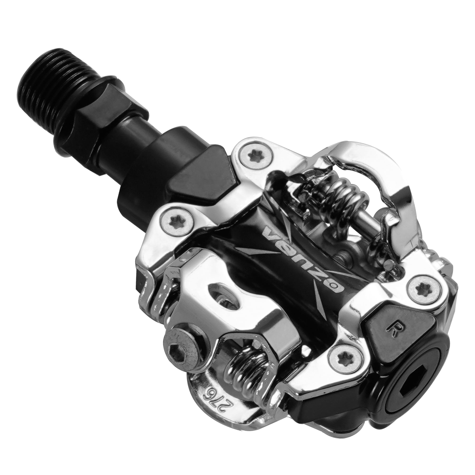 VENZO MTB Mountain Bike Sealed Clipless Pedals Compatible with Shimano SPD Type Cleats SM-SH51 MTB Shoes - Easy Clip in