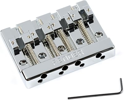Fender HiMass 4-String Bass Bridge Assembly With Zinc Saddles Chrome