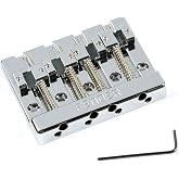 Fender HiMass 4-String Bass Bridge Assembly, Zinc Saddles, Drop-In Replacement, Increased Sustain Resonance
